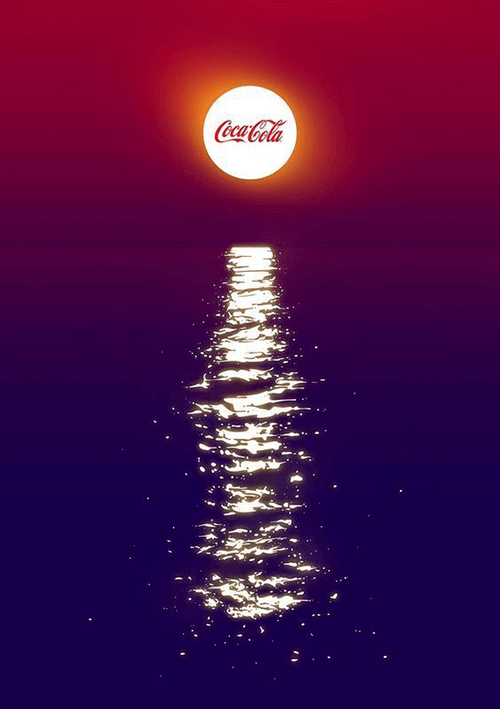 QUand Coca Cola joue avec son logo en publicité